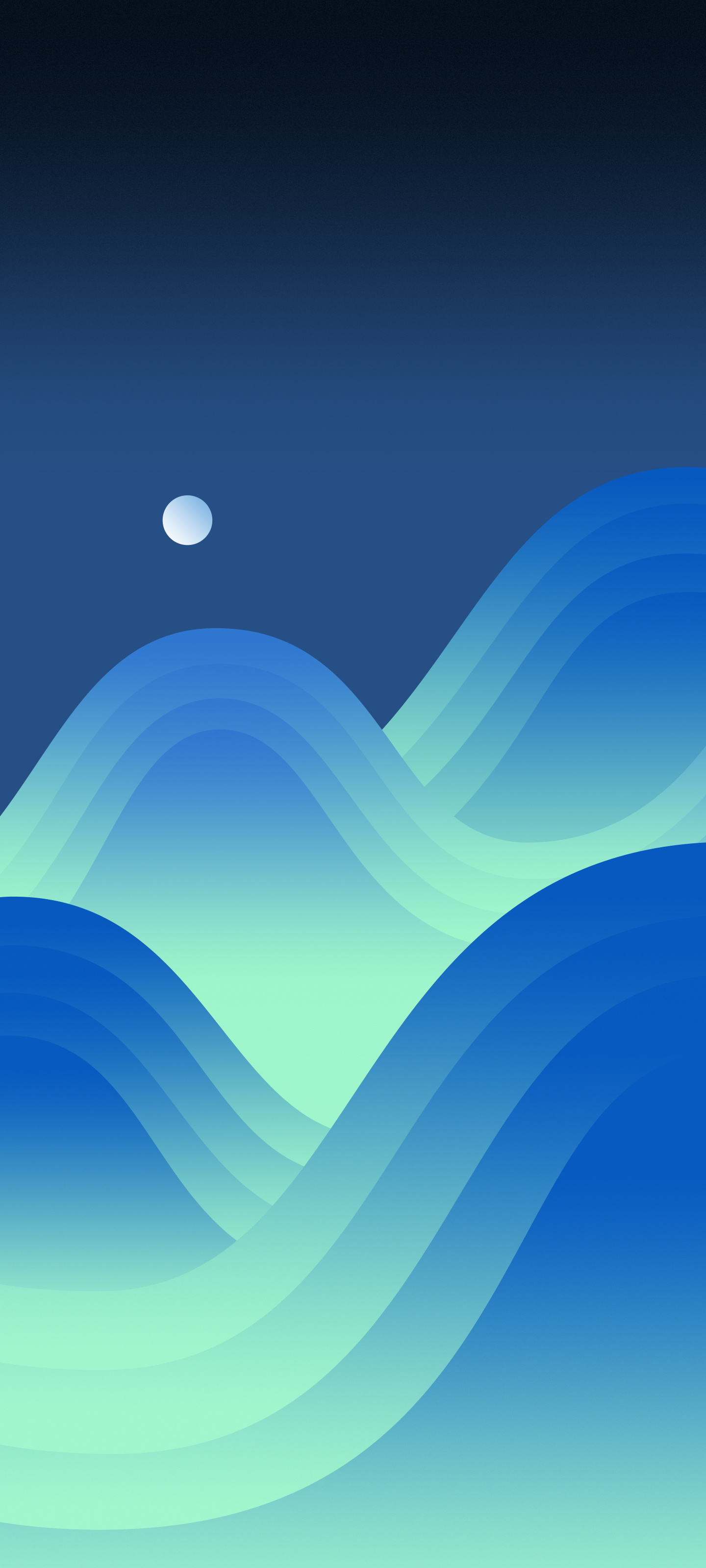 Blue Gradient Moonscape - meizu wallpaper for StockWalls