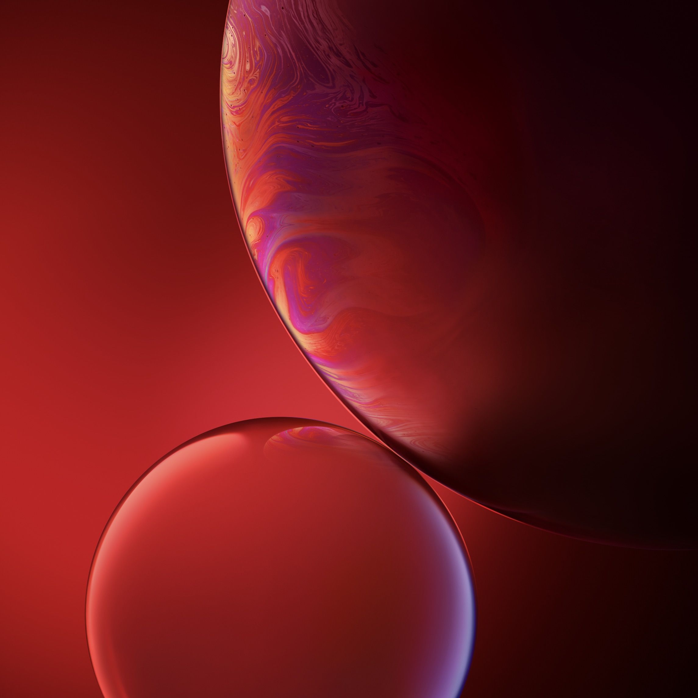 Crimson Abstract Spheres - apple wallpaper for StockWalls