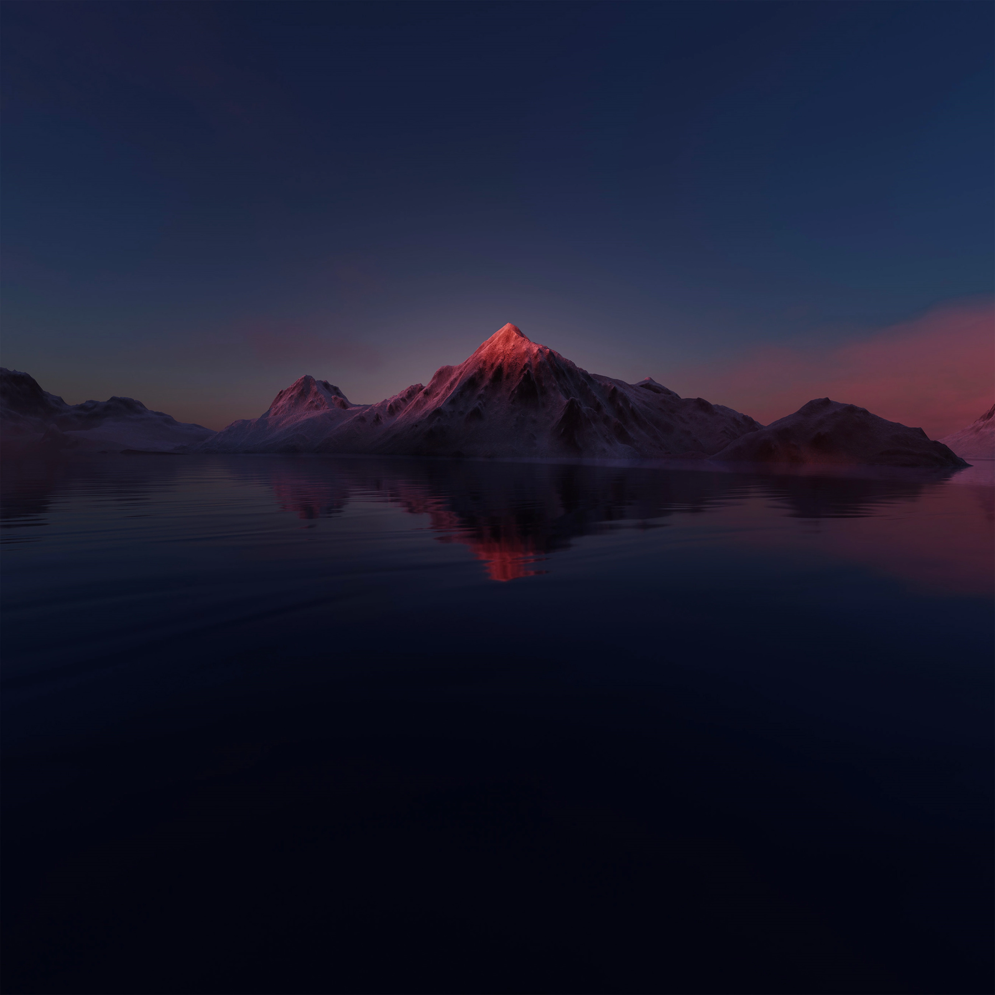 Crimson Mountain Reflection - huawei wallpaper for StockWalls