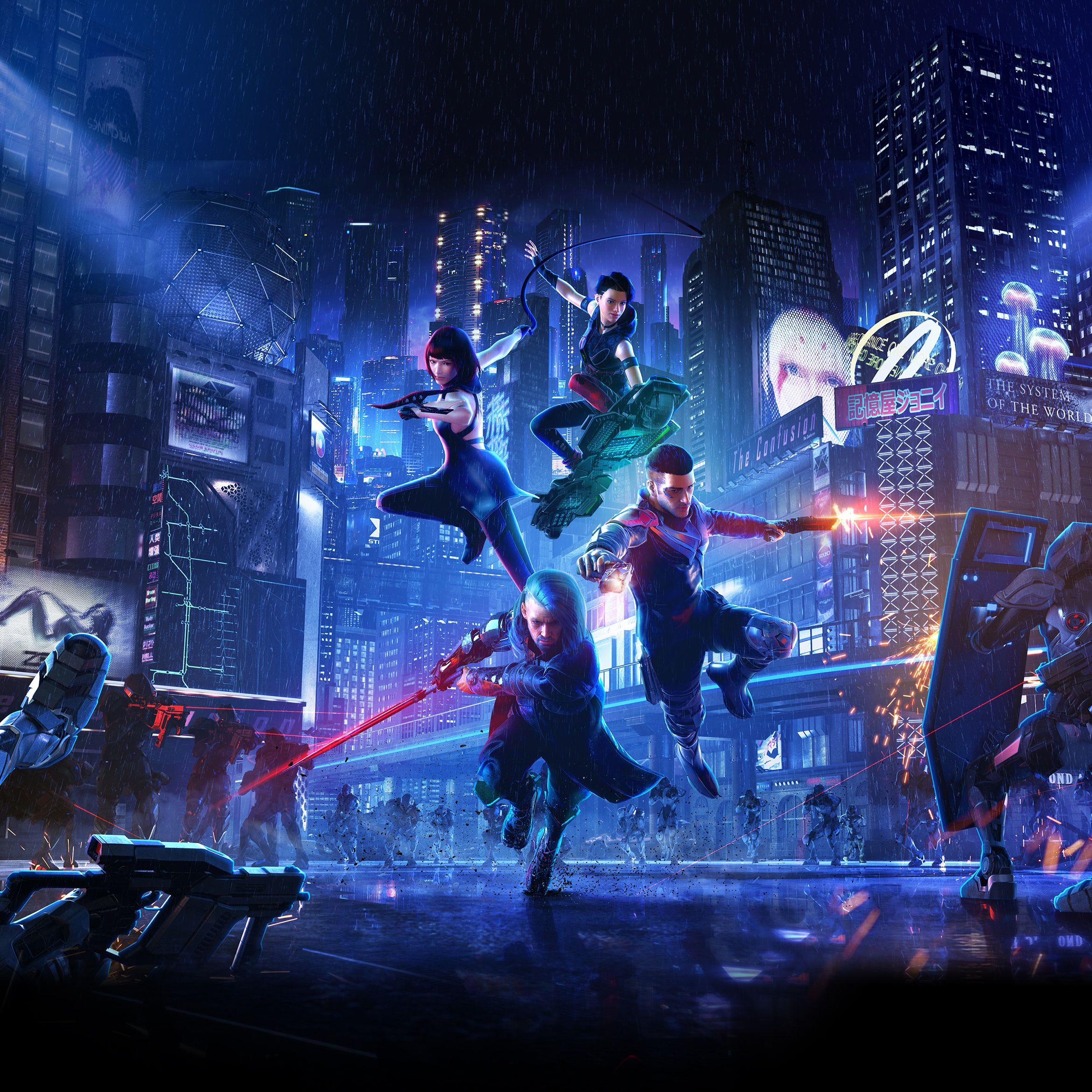 Cyberpunk Battle Scene - asus wallpaper for StockWalls