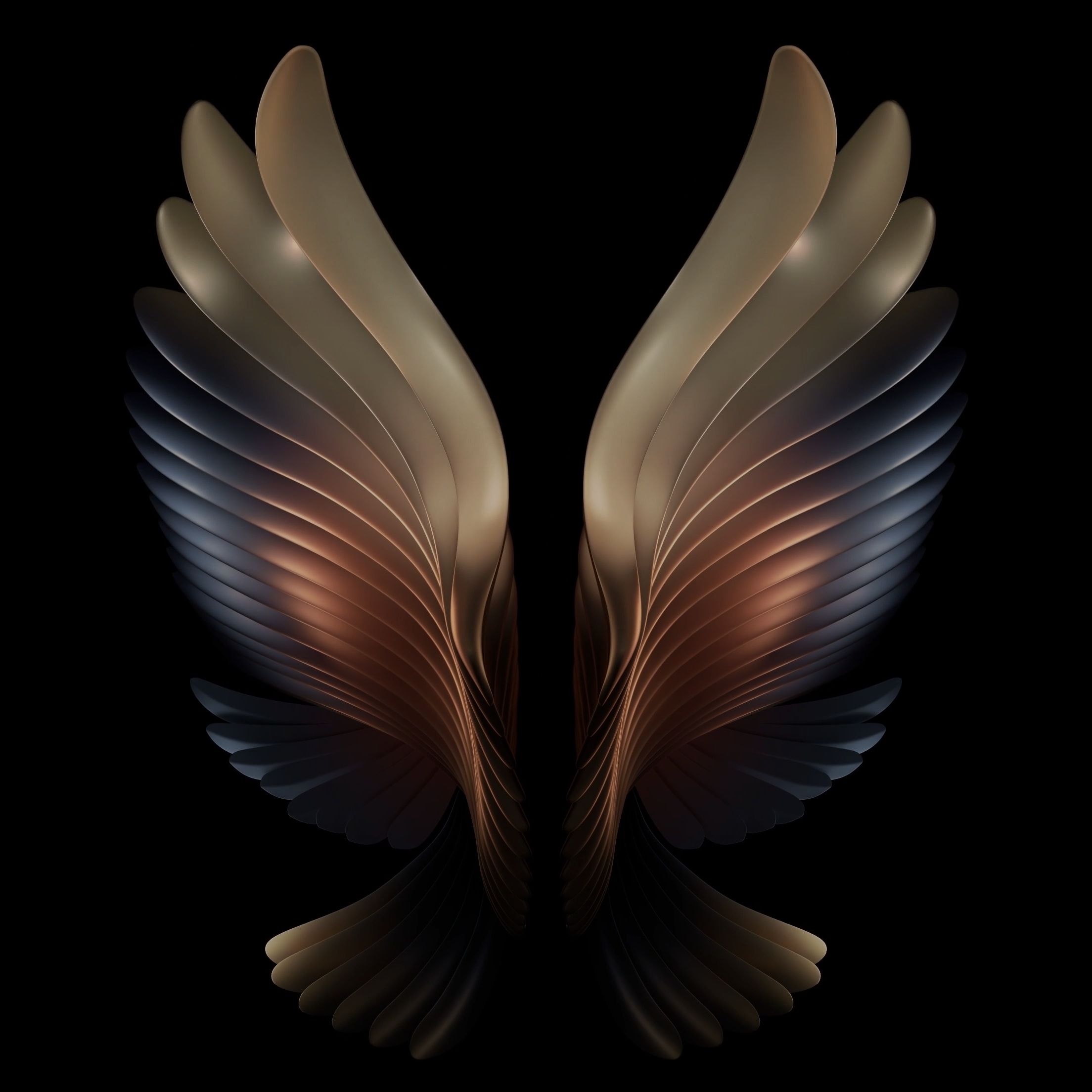 Elegant Metallic Wings - samsung wallpaper for StockWalls