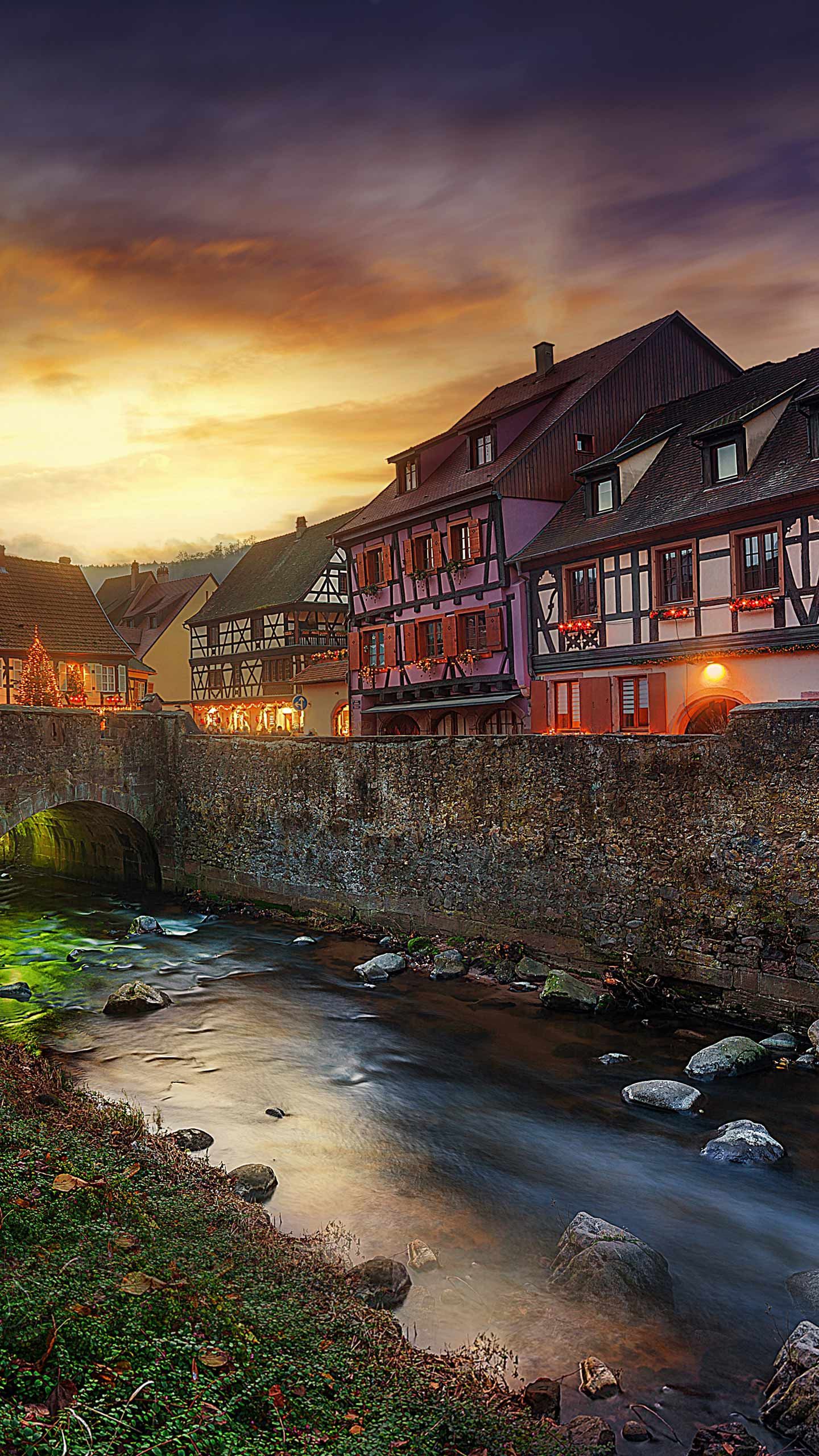 Enchanting European Village Scene - xiaomi wallpaper for StockWalls