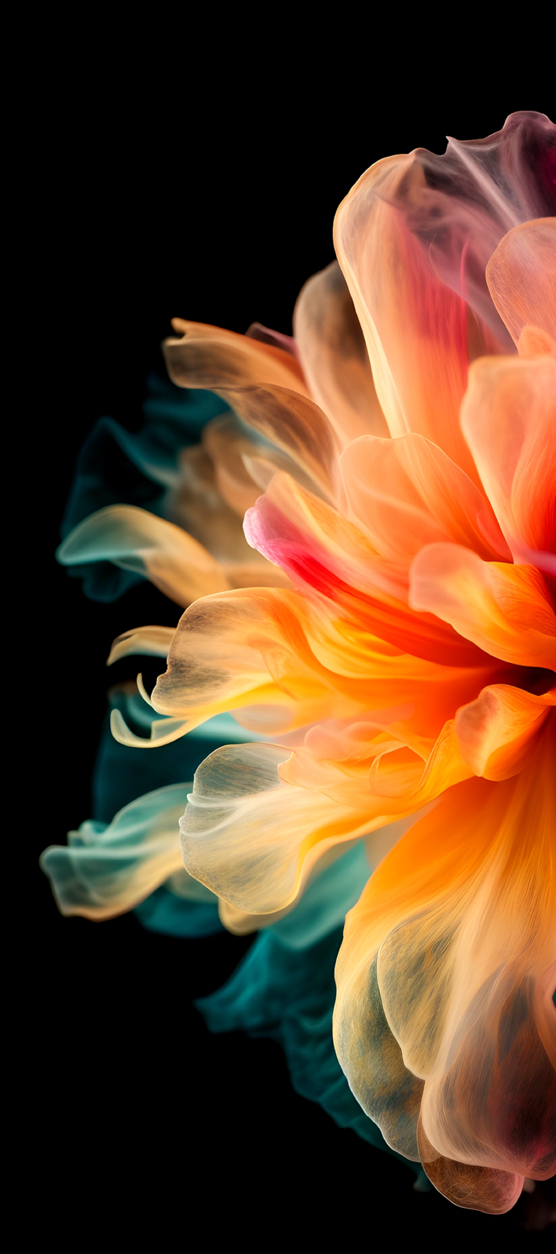 Fiery Petal Bloom - tecno wallpaper for StockWalls