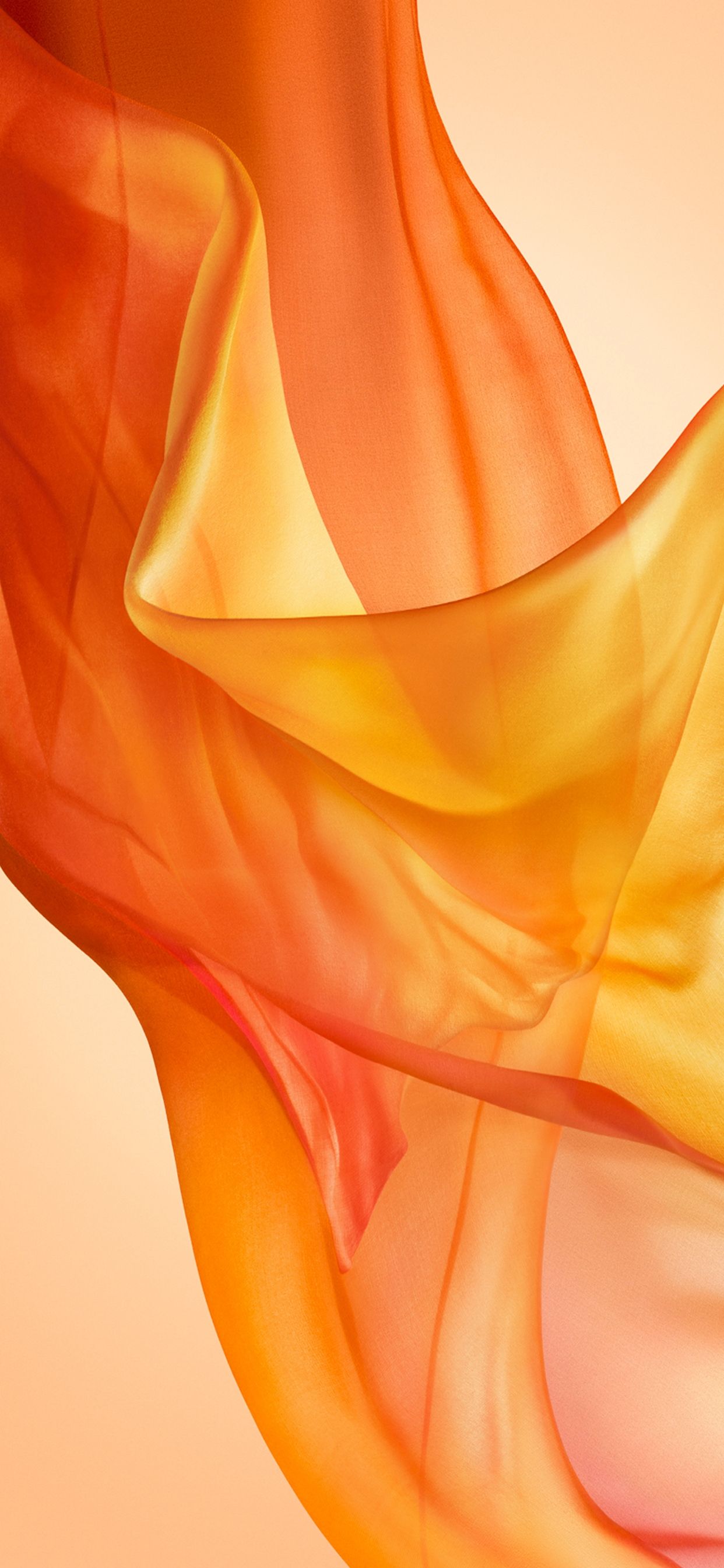 Flowing Orange Fabric - apple wallpaper for StockWalls