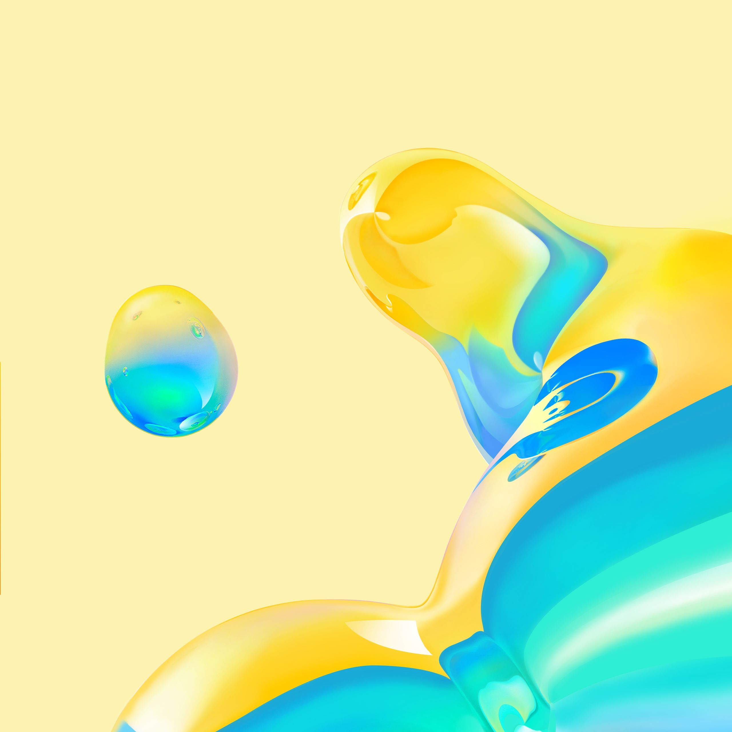 Fluid Yellow Blue Abstract - samsung wallpaper for StockWalls