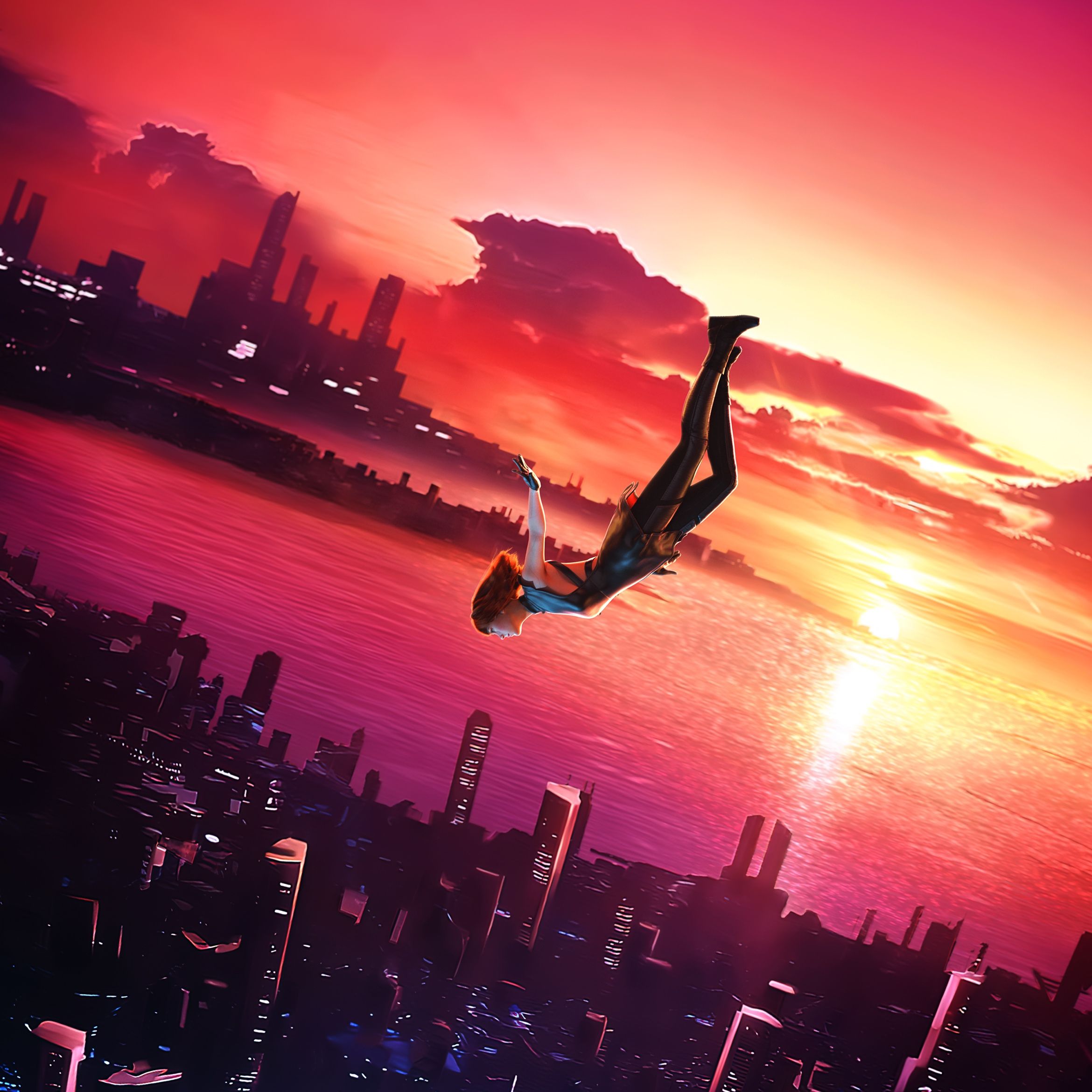 Futuristic Cityscape Dive - asus wallpaper for StockWalls