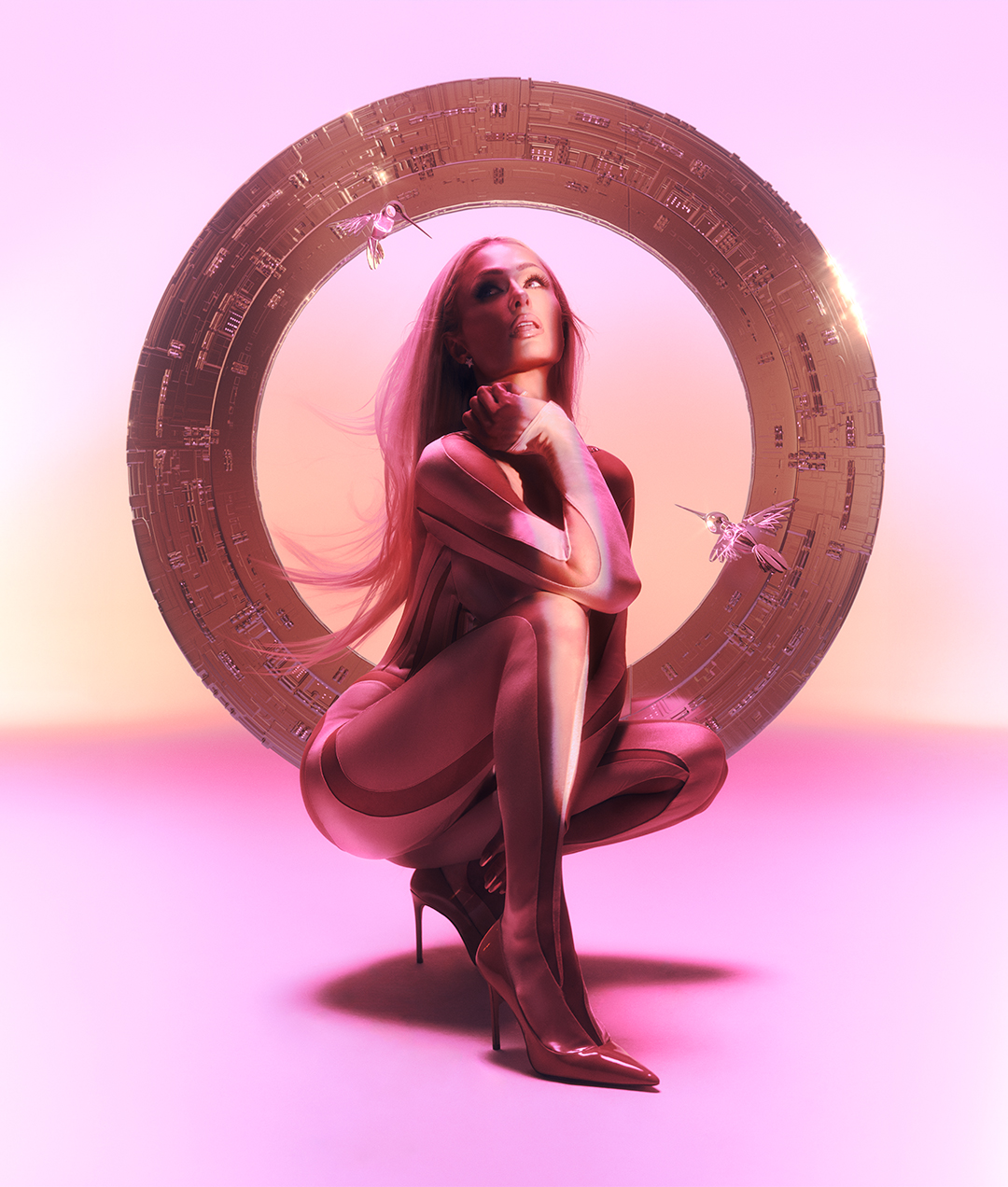 Futuristic Pink Portal Woman - motorola wallpaper for StockWalls