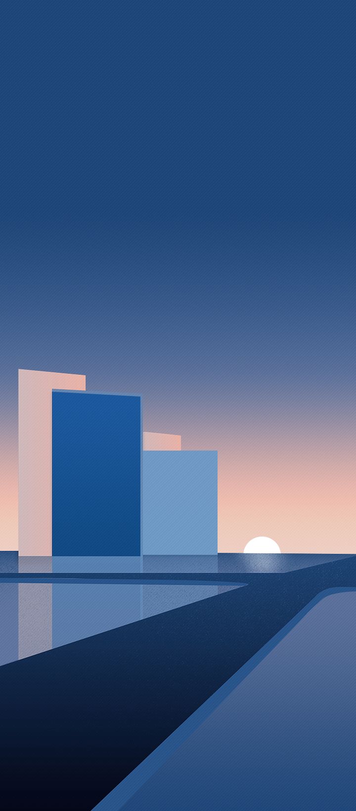 Geometric Sunset Reflections - infinix wallpaper for StockWalls