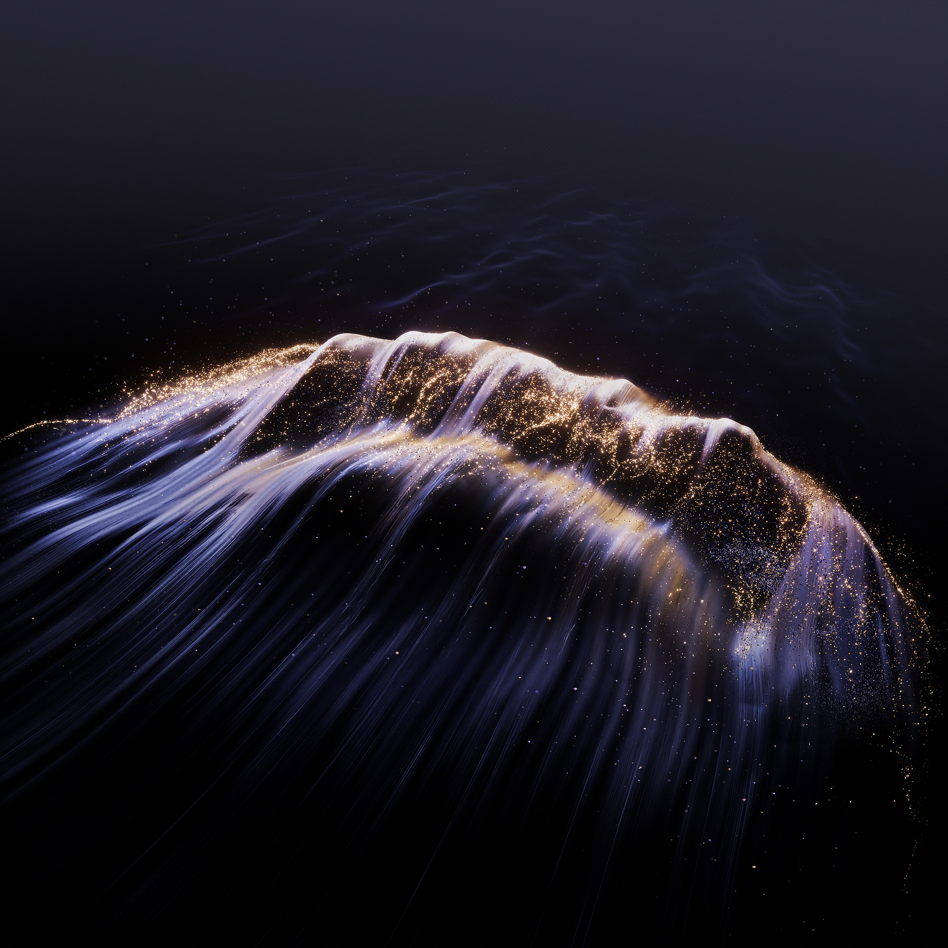 Golden Nebula Flow - huawei wallpaper for StockWalls