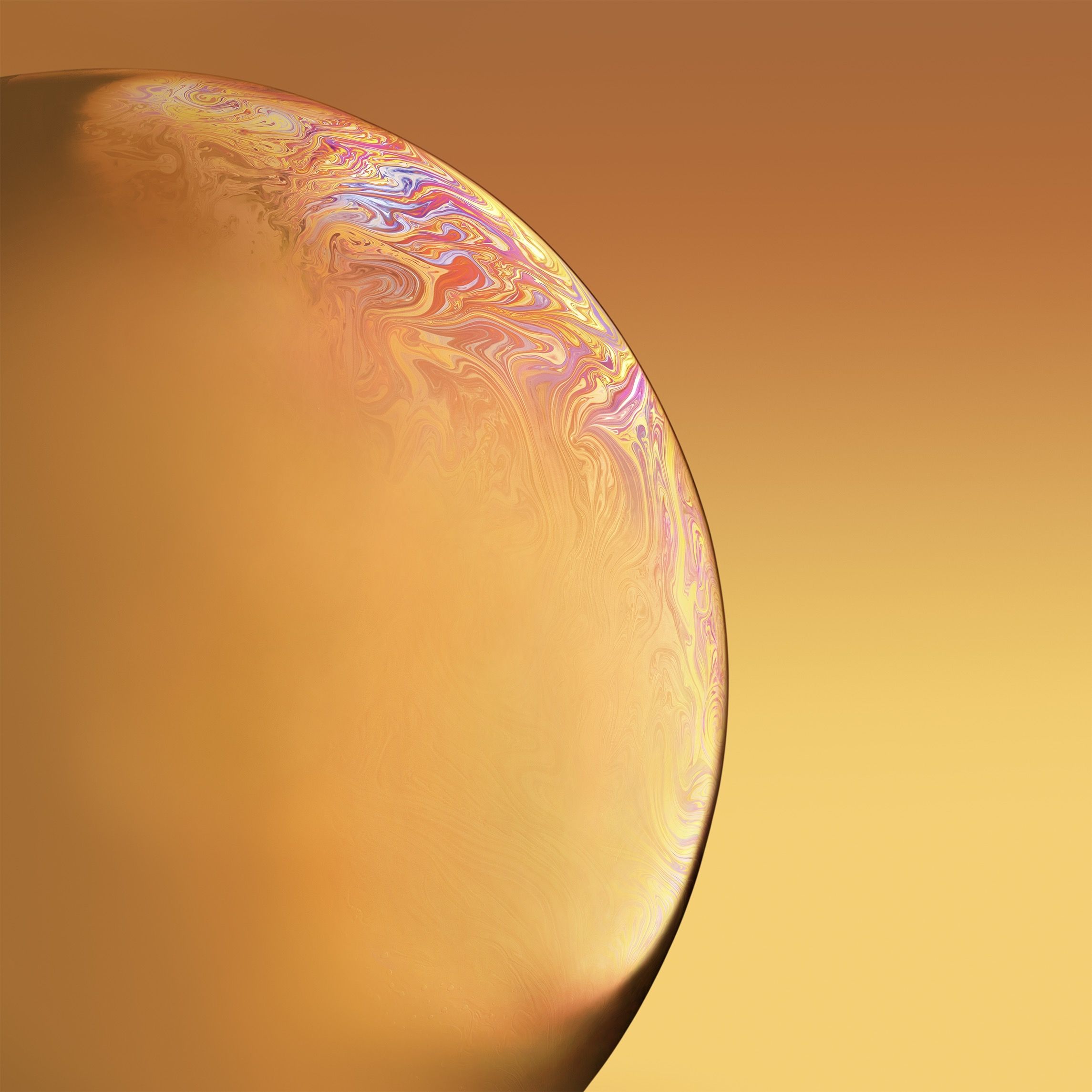 Golden Swirl Sphere - apple wallpaper for StockWalls