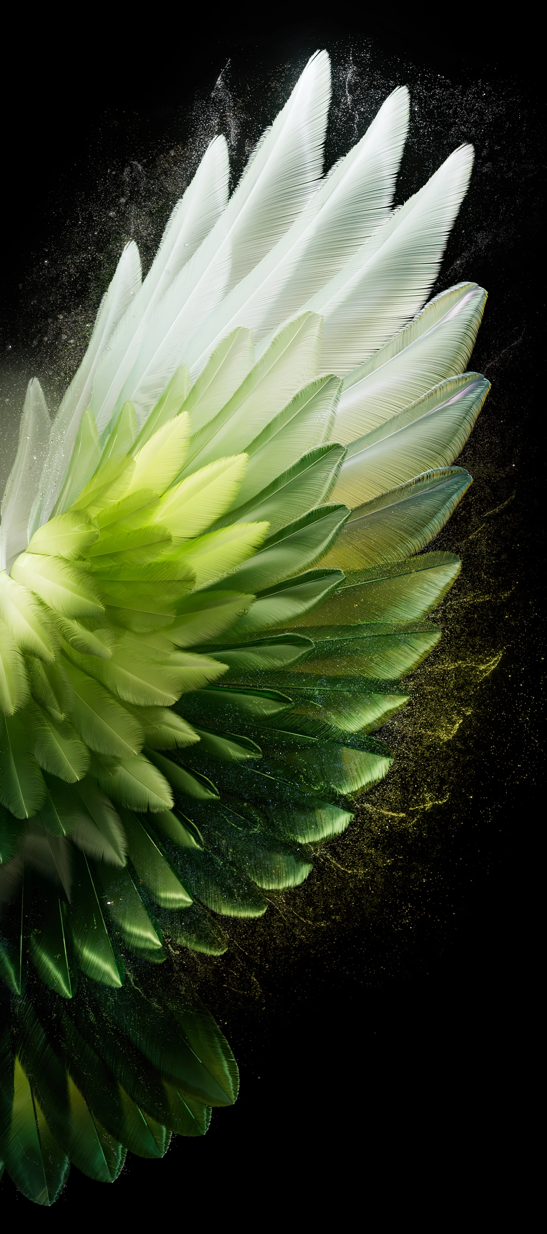 Green Feather Abstract - tecno wallpaper for StockWalls
