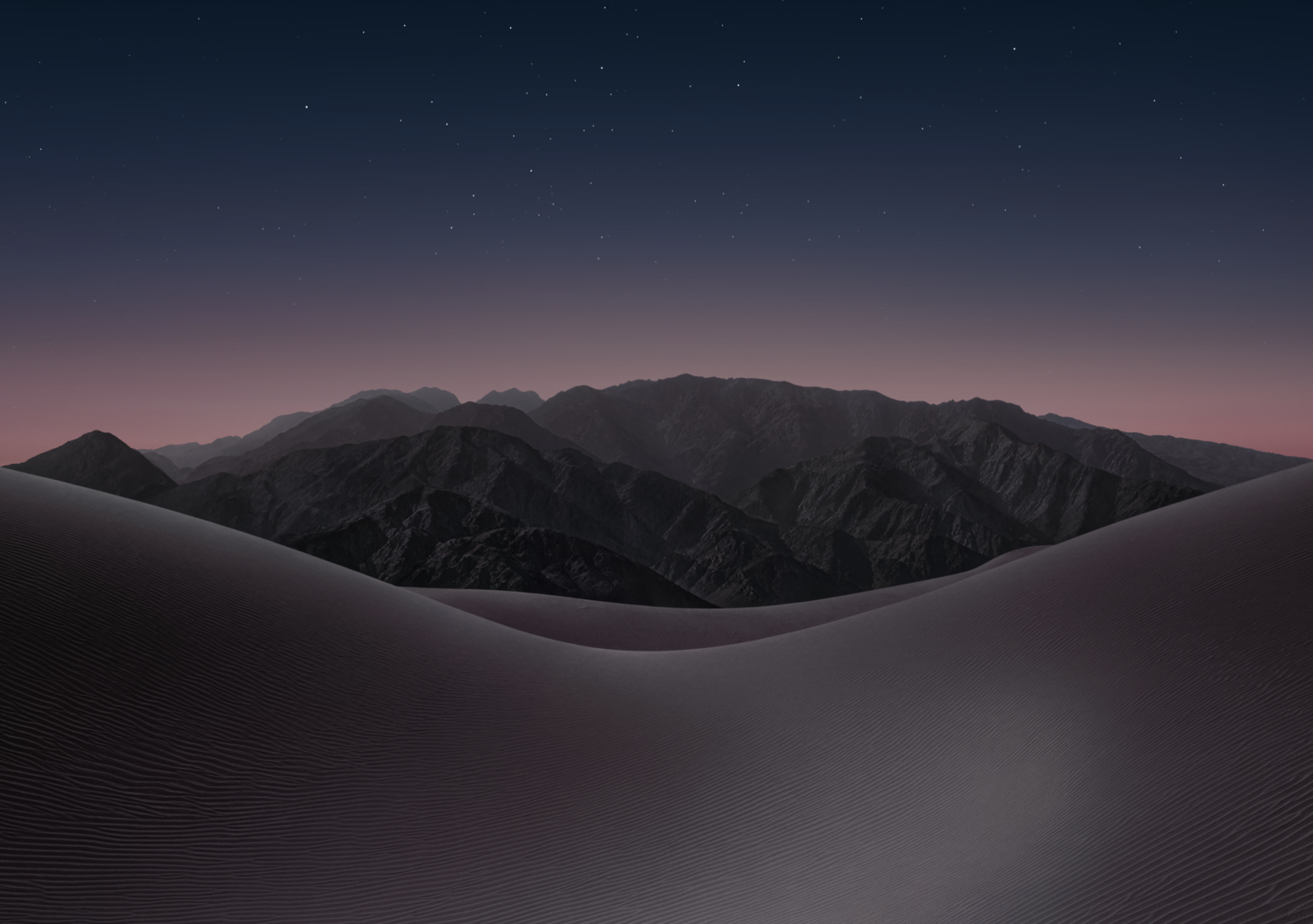 Desert Night Mountain Peaks - apple wallpaper for StockWalls