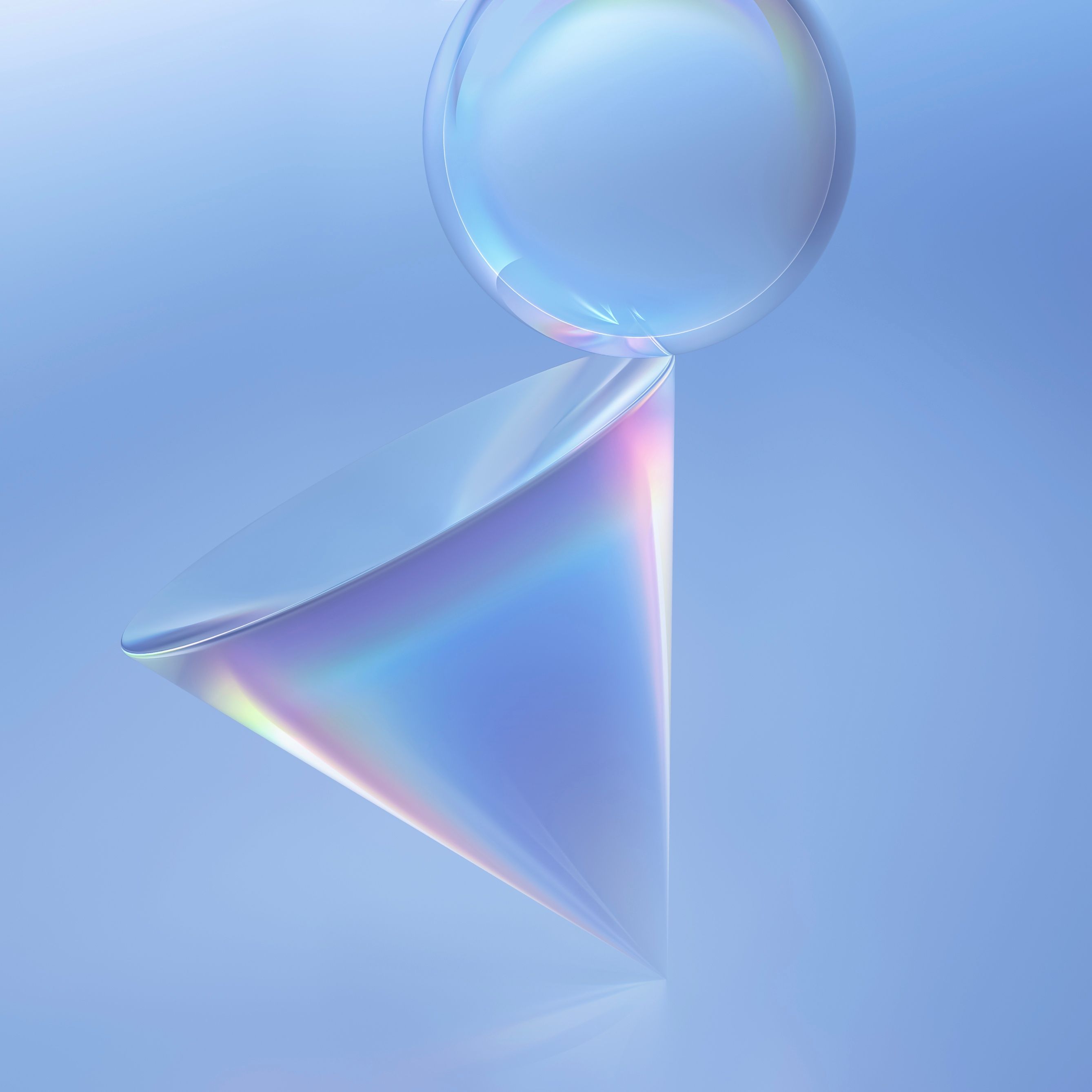 Iridescent Geometric Abstraction - huawei wallpaper for StockWalls