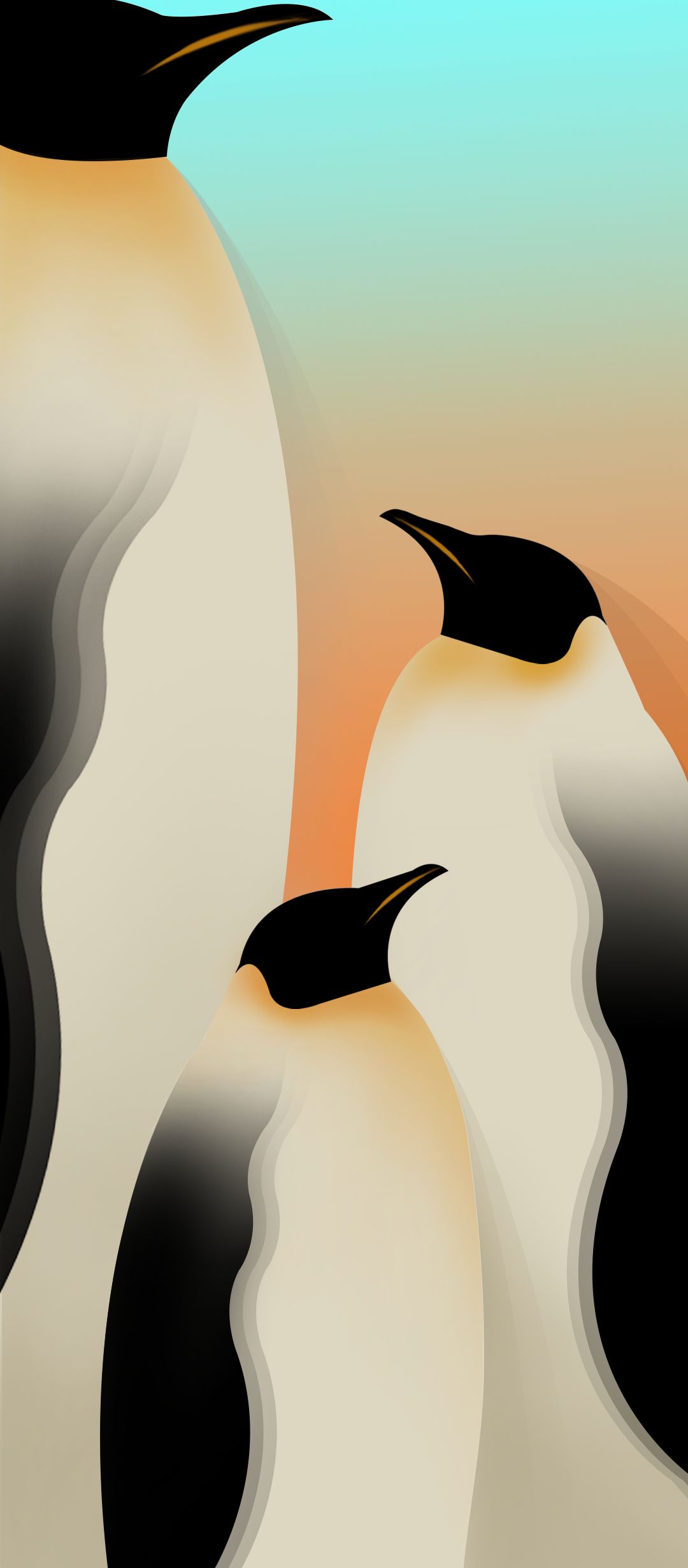 Minimalist Penguin Family - infinix wallpaper for StockWalls