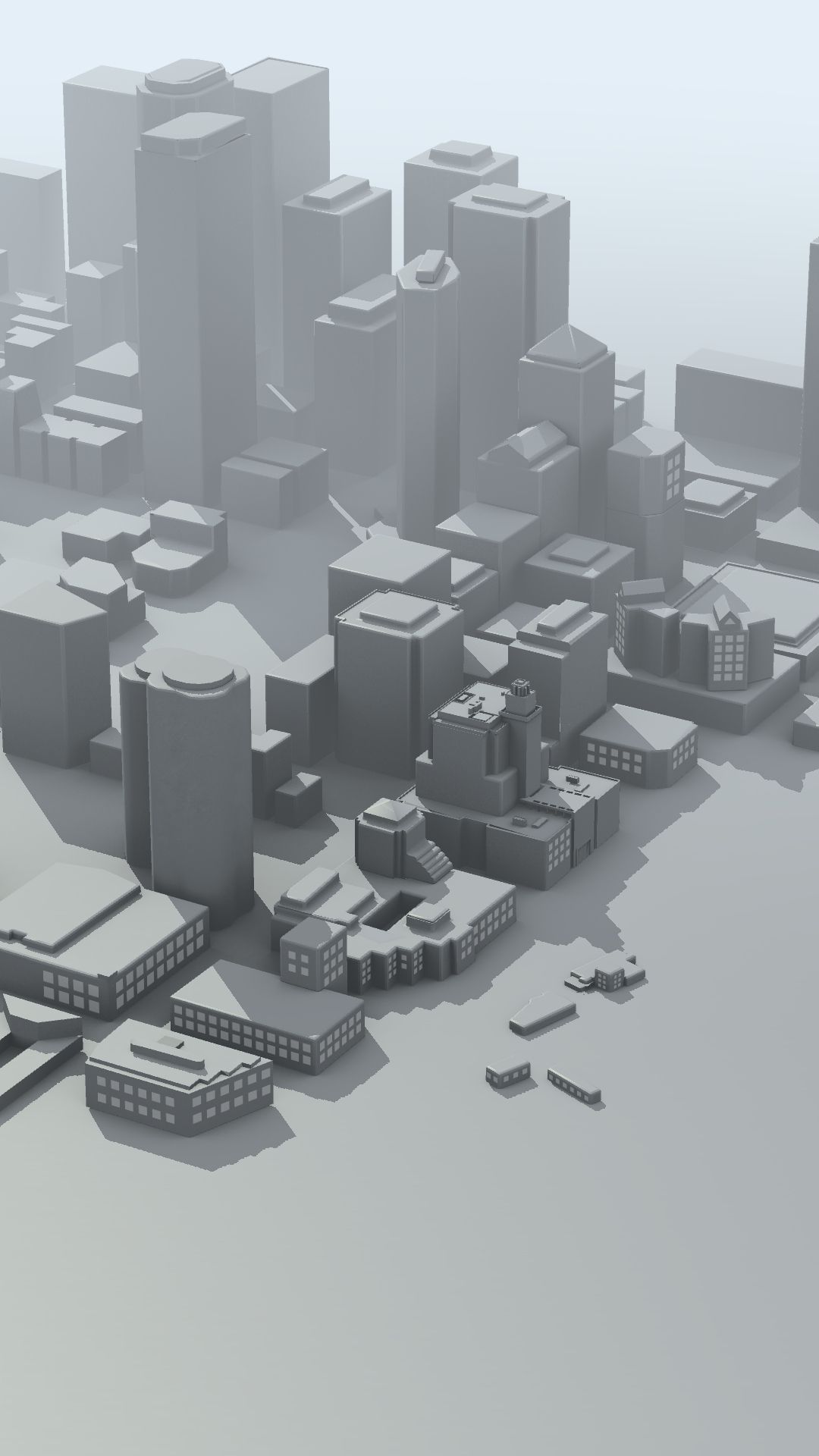 Monochromatic Cityscape Aerial - android os wallpaper for StockWalls