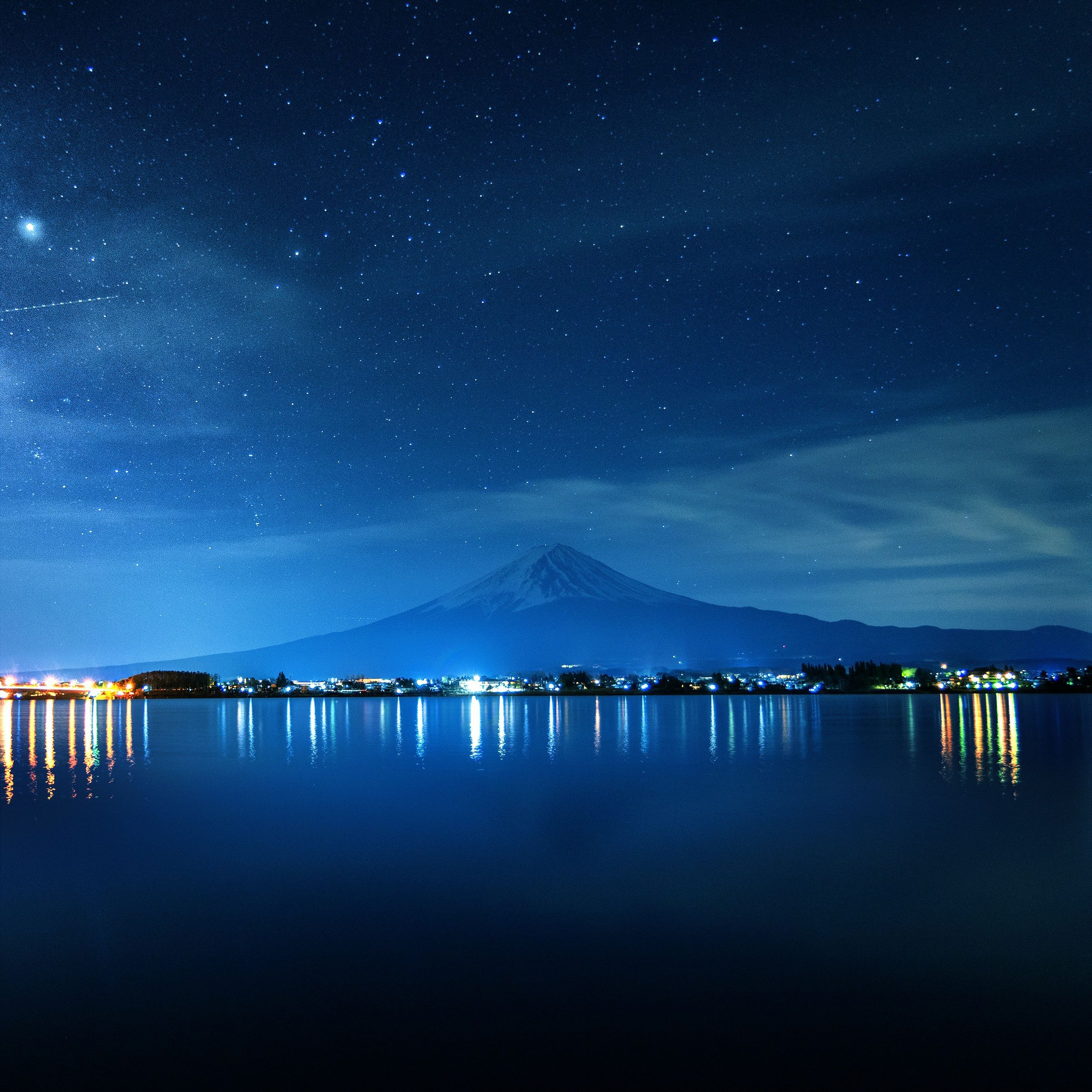 Mount Fuji Night Reflection - asus wallpaper for StockWalls