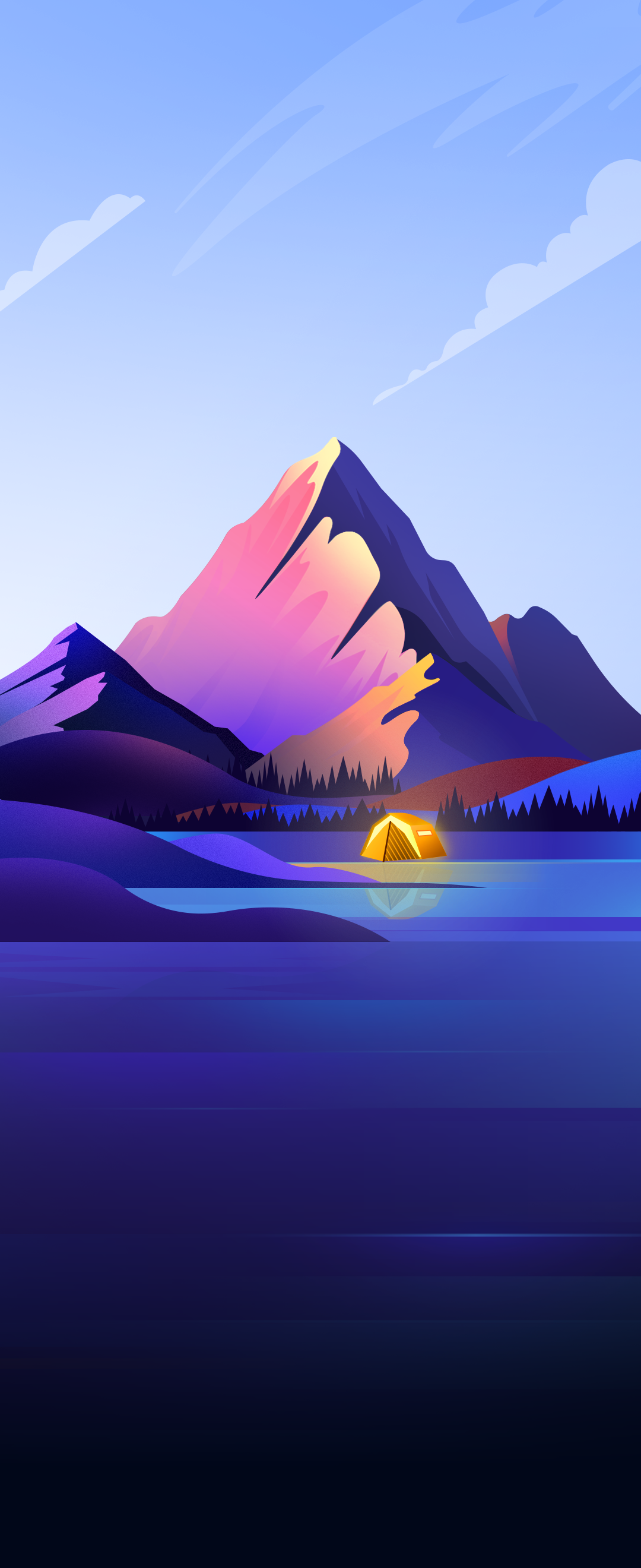 Mountain Lake Camping - tecno wallpaper for StockWalls