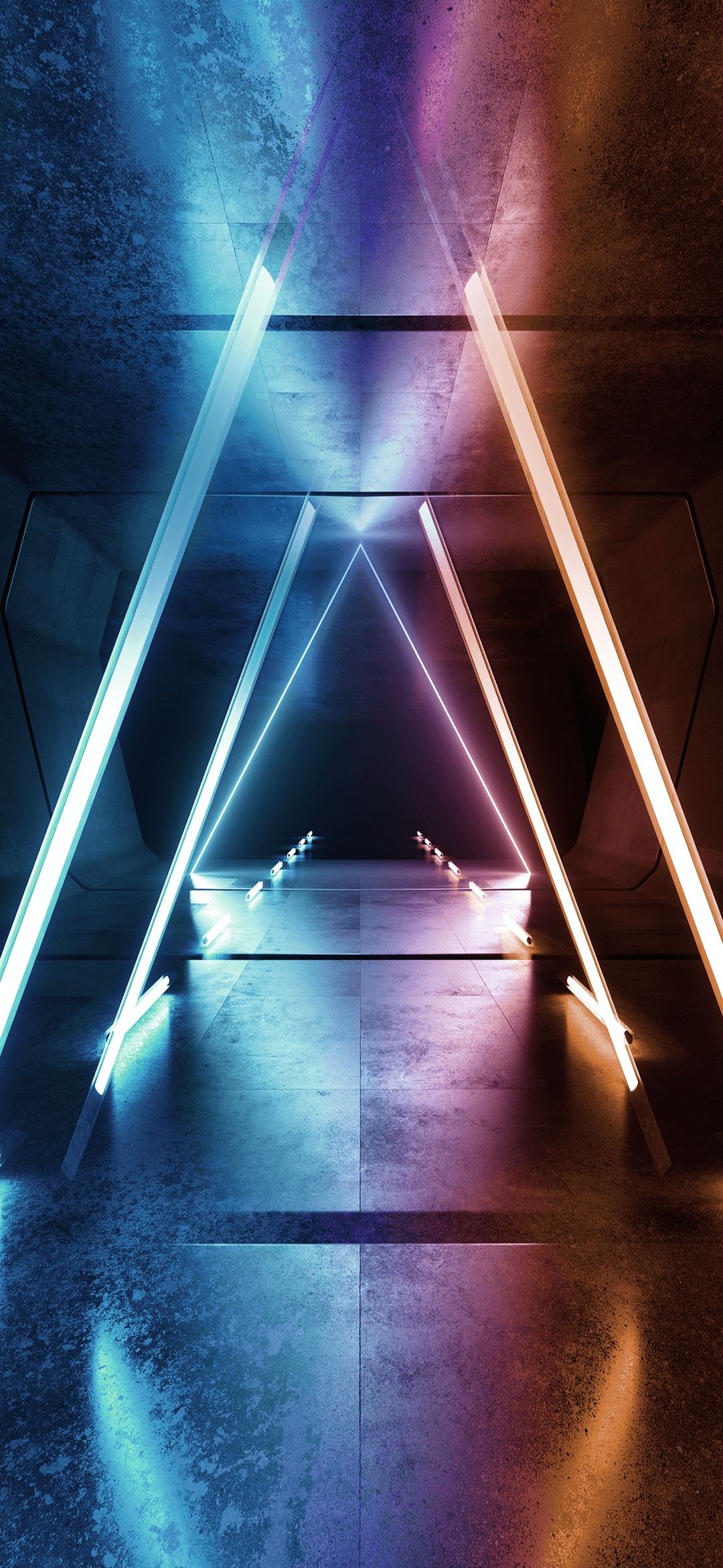 Neon Triangle Tunnel - asus wallpaper for StockWalls