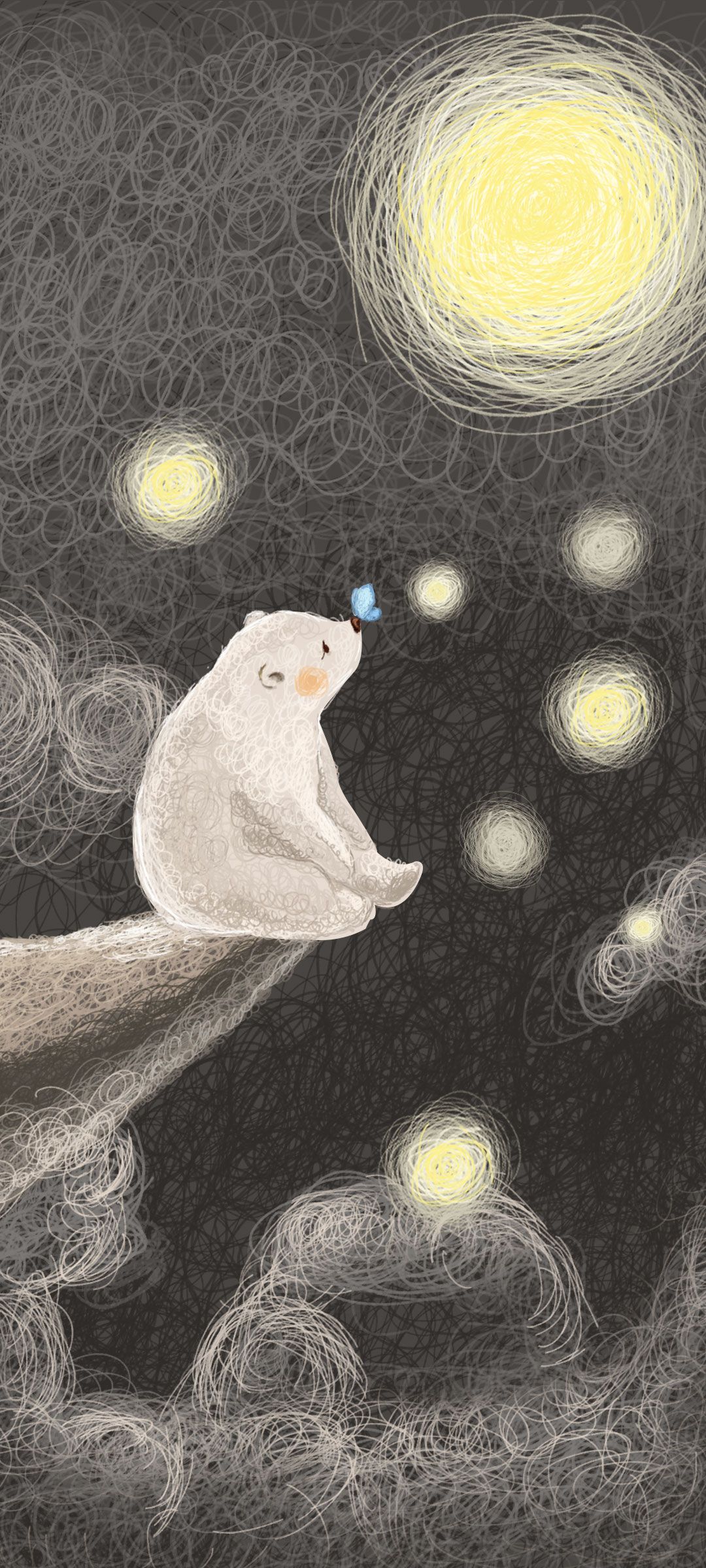 Polar Bear and Butterfly - motorola wallpaper for StockWalls
