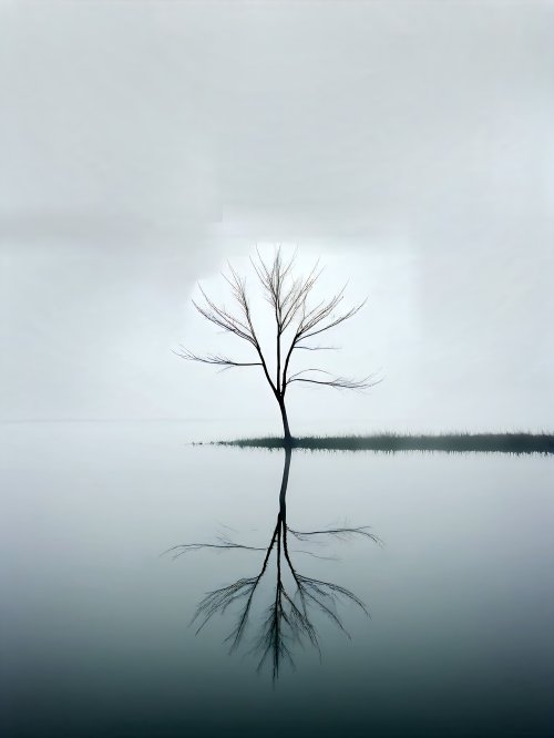 Lonely Tree Water Reflection - tree Wallpaper