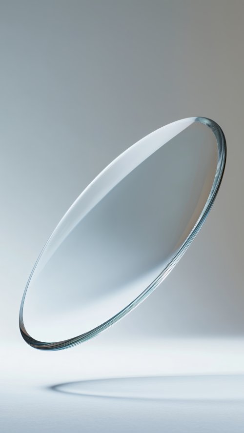 Clear Glass Lens Floating - minimal Wallpaper