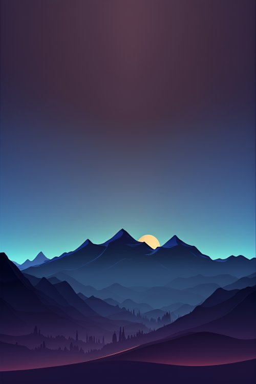 Minimalist Mountain Sunset Horizon - Related OpersCraft wallpaper