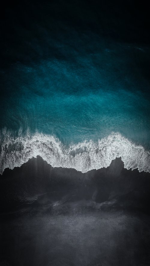 Dark Ocean Shoreline Aerial - ocean Wallpaper