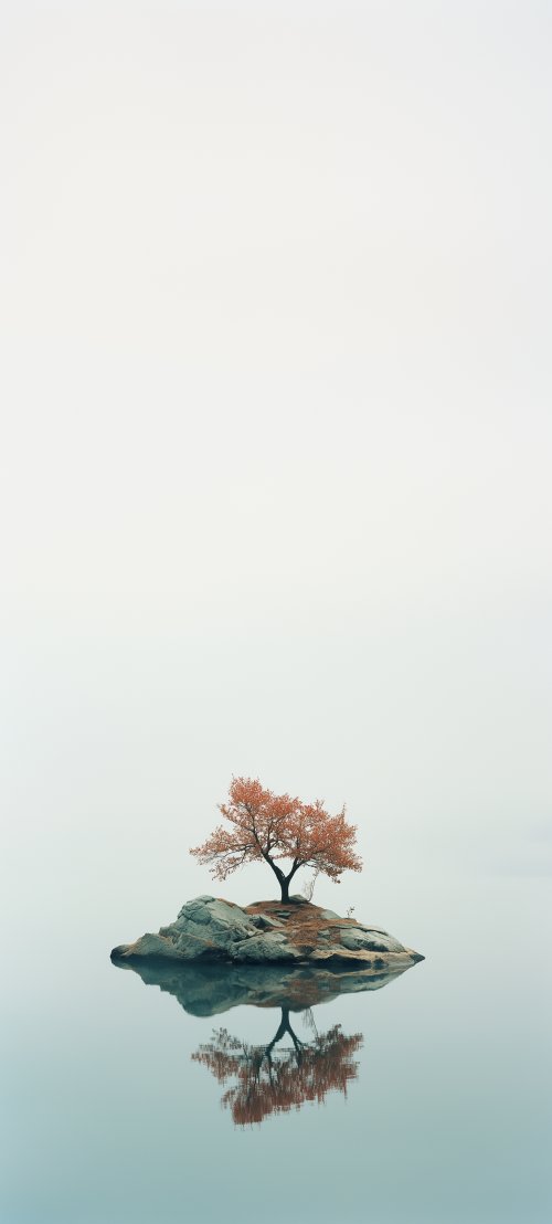 Lonely Tree on Island - tree Wallpaper