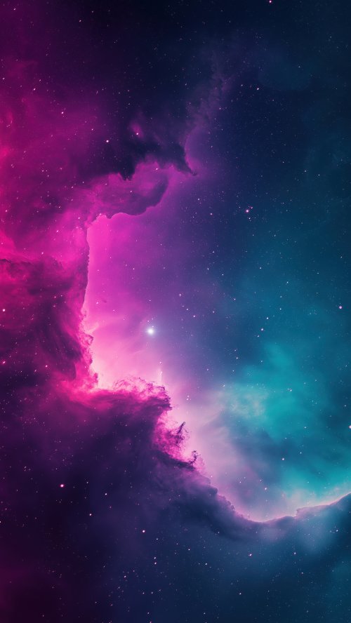 Vibrant Neon Space Nebula - Related Darkify wallpaper