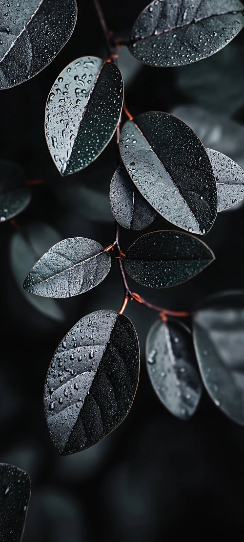 Raindrops on Dark Leaves - Related OpersCraft wallpaper