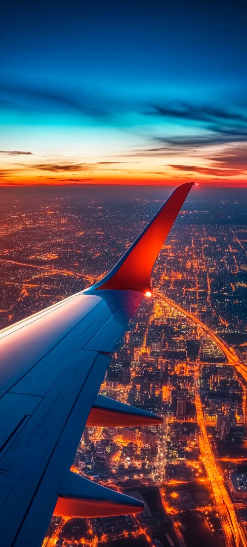Airplane Wing Over City - Related OpersCraft wallpaper