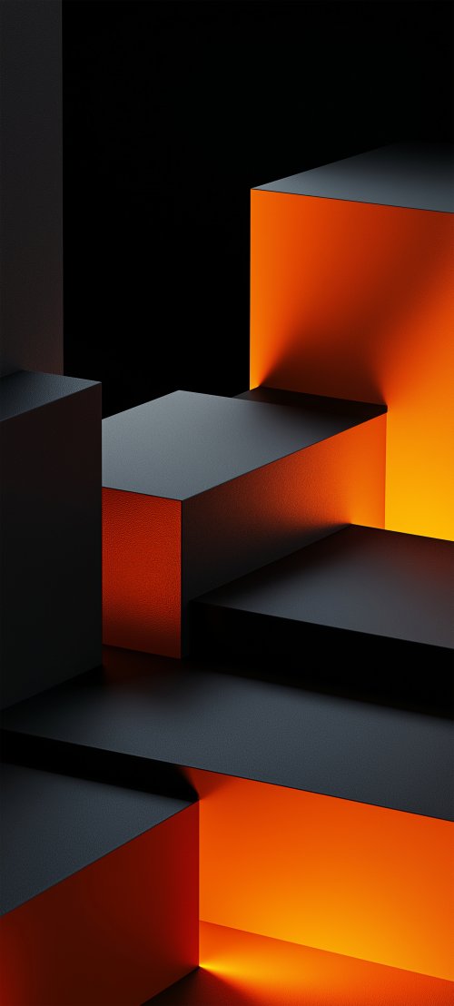 Abstract Orange Geometric Blocks - Related StockWalls wallpaper