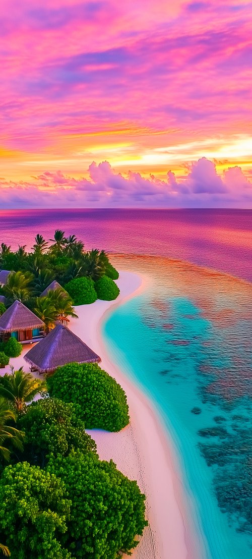 Tropical Beach Sunset Paradise - Related StockWalls wallpaper