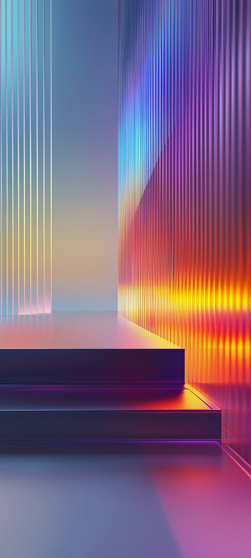 Abstract Neon Gradient Steps - Related StockWalls wallpaper