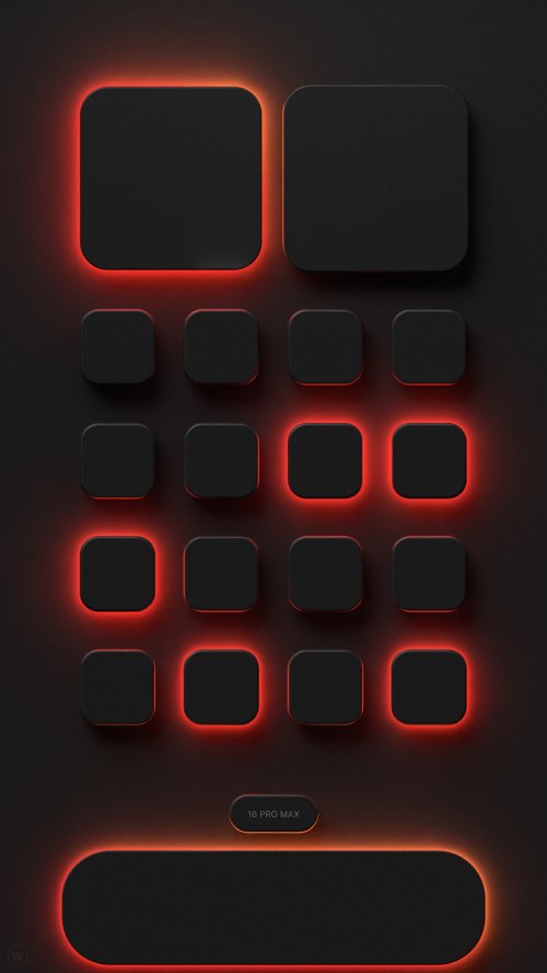 Neon Red App Grid - Related StockWalls wallpaper