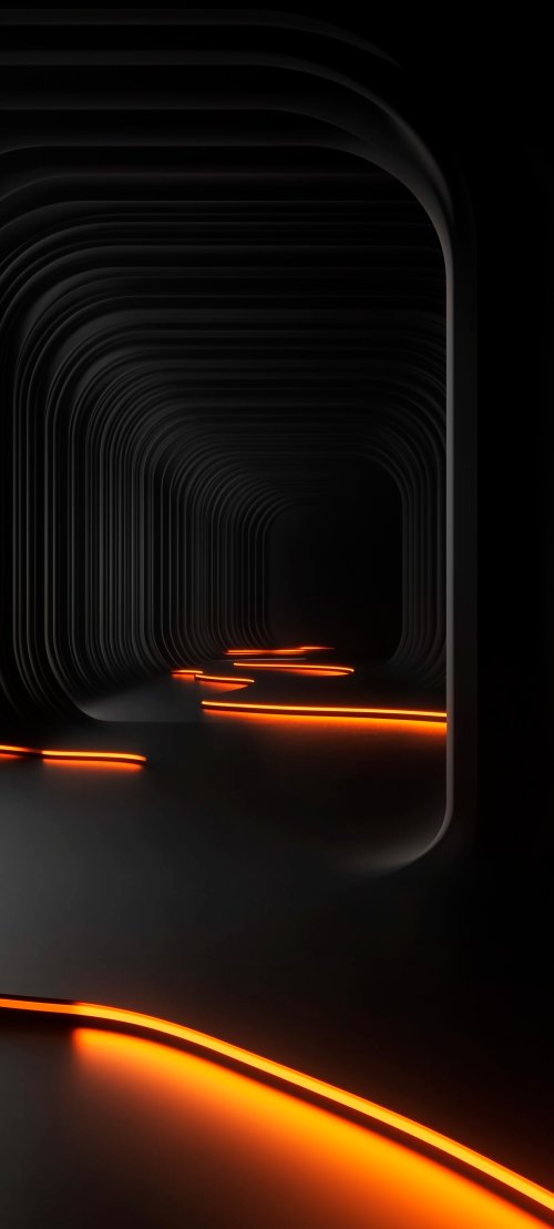 Glowing Orange Abstract Tunnel - Related StockWalls wallpaper