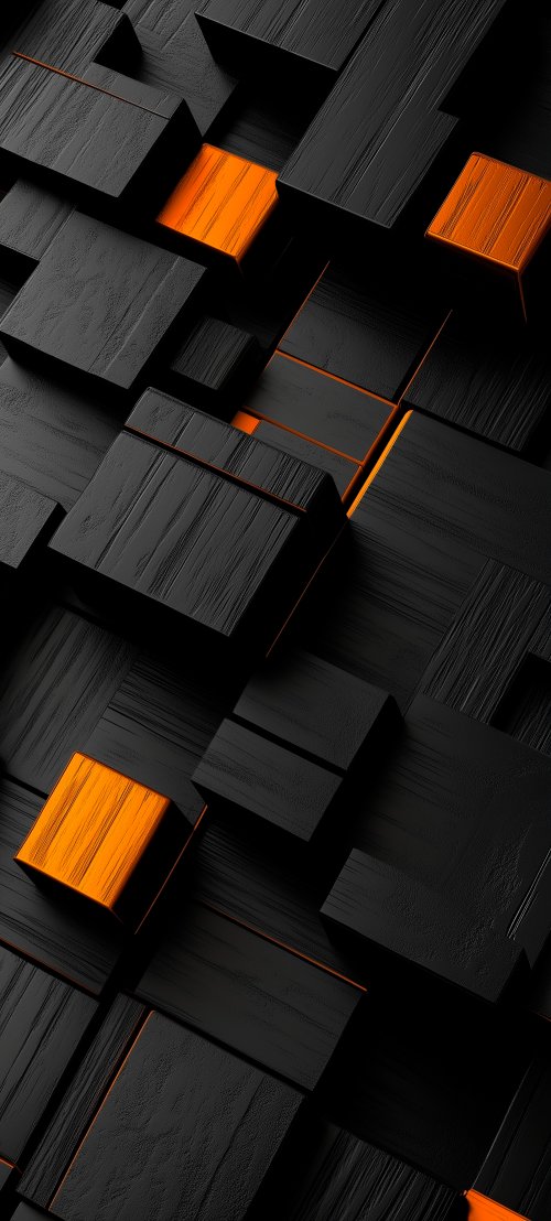 Black and Orange Cubes - Related OpersCraft wallpaper