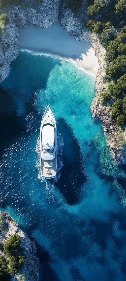 Luxury Yacht Tropical Lagoon - Related OpersCraft wallpaper