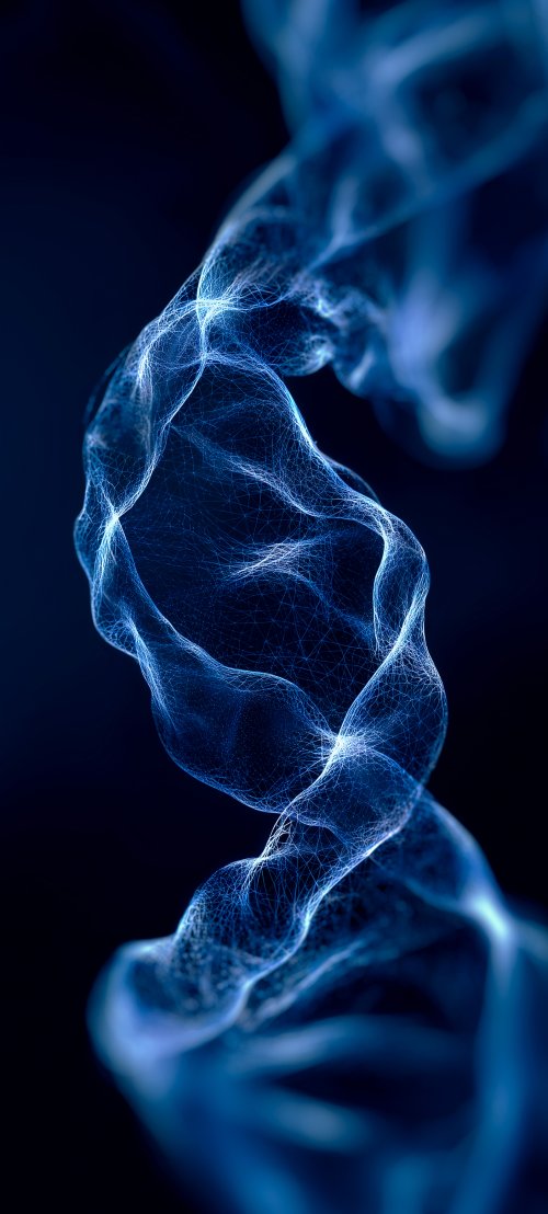Blue Digital Data Flow - abstract Wallpaper