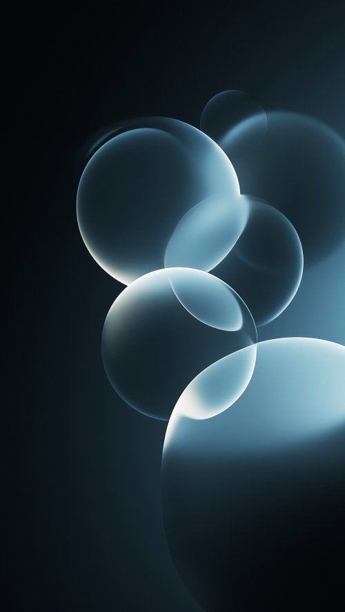 Blue Glowing Abstract Spheres - Related Darkify wallpaper