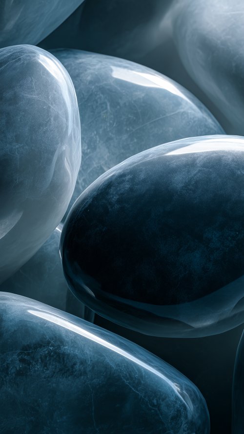 Abstract Blue Glossy Spheres - Related StockWalls wallpaper