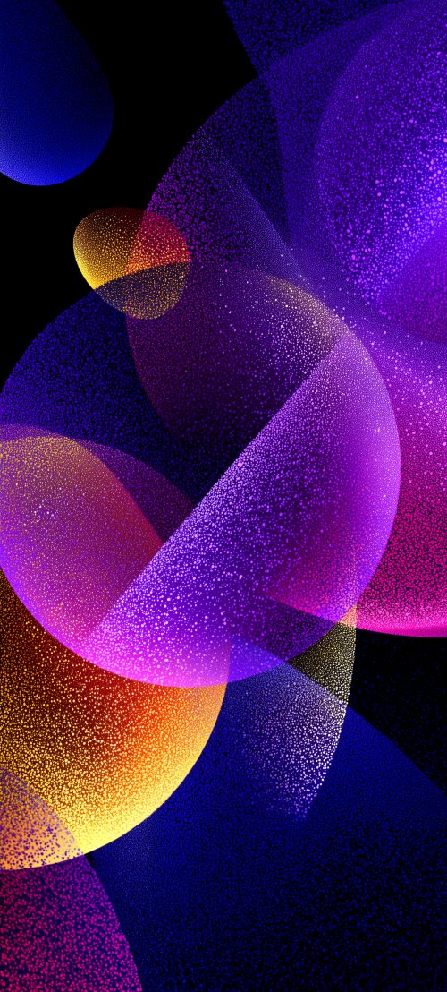 Neon Dotted Abstract Spheres - abstract Wallpaper