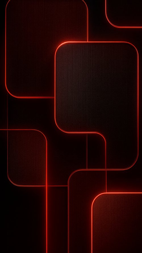 Red Neon Geometric Shapes - geometric Wallpaper