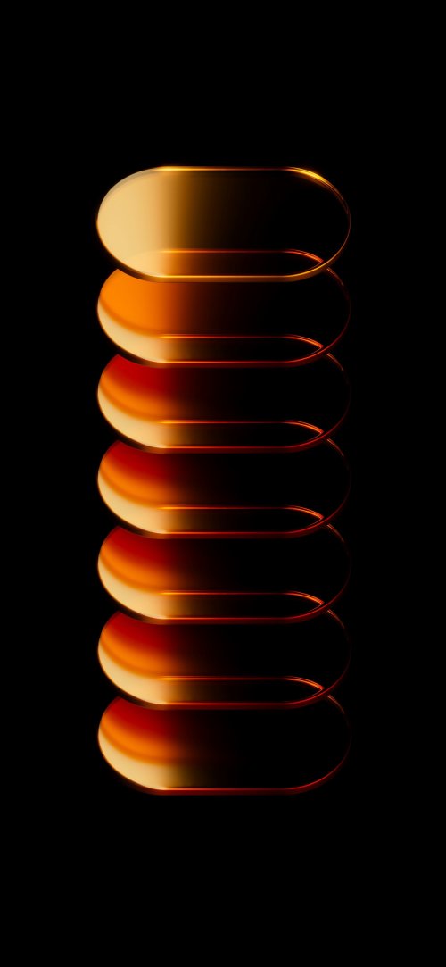 Glowing Golden Stacked Ovals - Related StockWalls wallpaper