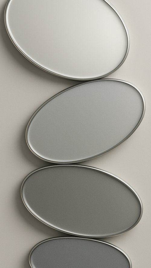 Minimalist Grey Oval Shapes - Related StockWalls wallpaper