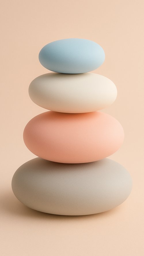 Pastel Zen Stone Stack - minimal Wallpaper