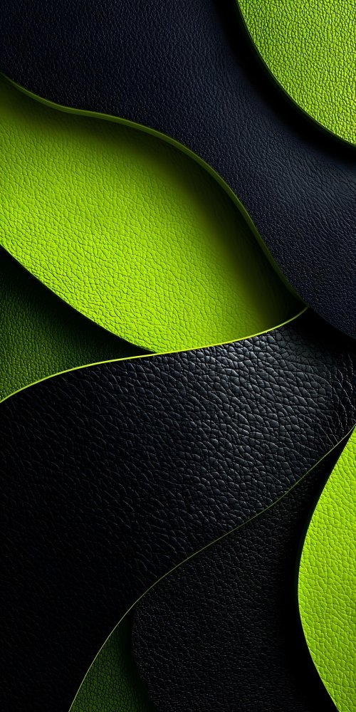 Neon Green Leather Waves - Related OpersCraft wallpaper