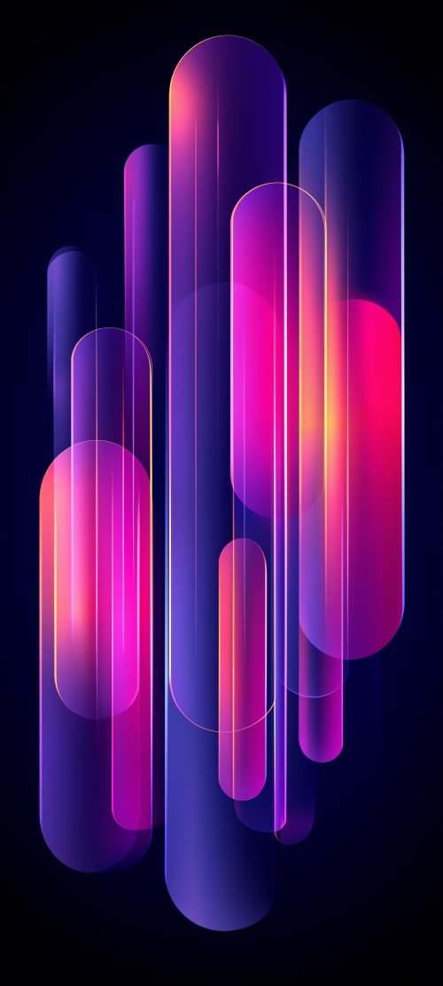Neon Glass Abstract Shapes - Related StockWalls wallpaper