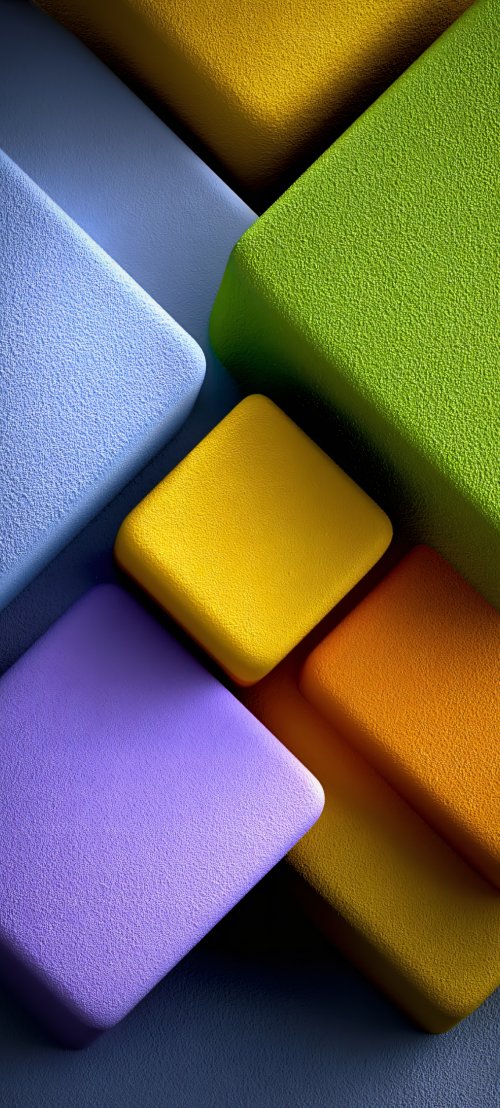 Colorful Textured 3D Cubes - abstract Wallpaper
