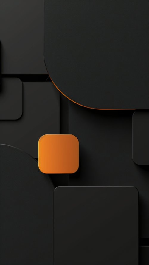 Modern Orange Geometric Blocks - Related OpersCraft wallpaper
